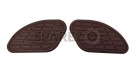 Royal Enfield GT and Interceptor 650cc Fuel Gas Tank Rubber Knee Pad Pair Dark Brown - SPAREZO